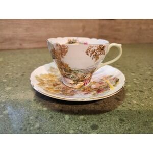 VTG Shelley England 50s or 60s Teacup & Saucer Set "Heather"